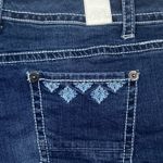 Maurice's Shorts Womens 9/10 Blue Denim Frayed Hem Embroidered Pockets Casual Photo 2