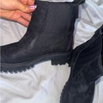 Timberland Boots Black Slip On Suede Short 7.5 Photo 5