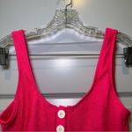Decree  Hot Pink Textured Scoop Neck One Piece Swimsuit size L Photo 2