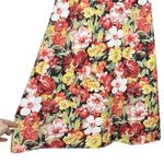 Ann Taylor Factory Floral V Neck Midi Tea Party A Line Dress Yellow Size 6 Photo 4