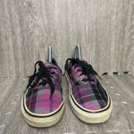 Vans Plaid Sneakers Unisex Men's Size 6 / Women's 7.5 Pink & Black Casual Shoes Photo 1