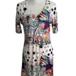 TANGO MANGO Multicolor Butterfly Short Sleeve Dress Size XS/S Photo 0