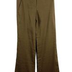 Theory Tan Linen Wool Wide Leg Emory Trouser Pants Relaxed fit Size 4 Photo 14