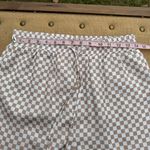 Moodie Checkered Maxi Pants Cream and Brown Size Medium Photo 5