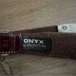Brighton Onyx brown leather golfer belt Size 34 Photo 2