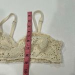 Free People Ivory Crochet Bralette Top Boho Festival Size Small Photo 3
