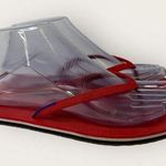 Rothy's Womens size 6 Red The Flip Flop Firecracker Slip On Sandals Flat Thong Photo 0