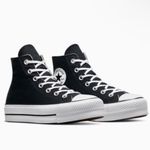 Converse  Chuck Taylor All Star Lift High Tops Womens Size 7 Black Platform Photo 7