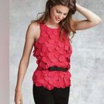 Ann Taylor • NWT Petite Petal Elegant Watermelon Red Sleeveless Top Photo 1