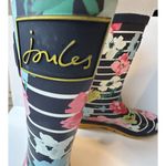 Joules Rain Boots Mid Calf Molly Welly Stripe Floral Size US: 8 UK: 6 Blue Photo 6