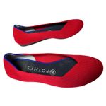 Rothy's The Flat Red Knit Ballet Flats Women's 7.5 Round Toe Slip On Photo 8