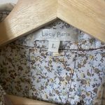 Lucy Paris  Blouse Embroidered Eagle Plaid Button Cotton Pleated Size Small Photo 3