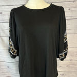 Banana Republic  Shirt Embroidered Sleeve Puff Sleeves Medium Photo 0