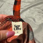 Red and Black Plaid Long Sleeve Dress Size XL Photo 2