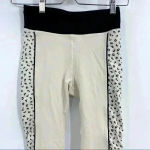 Vimmia  Women's Meow Side Print Piped Half &‎ Half Midrise Leggings Size S Photo 12