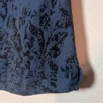 Harvé Benard Harve Benard Button Up Shirt Navy Blue Black Velvet Cotton Womens Size Large Photo 3