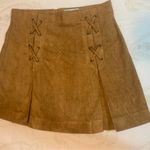 She & Sky Faux Leather Mini Skirt Brown Ladies Size Small Photo 2