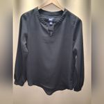Lands' End Classic Black Blouse Photo 1