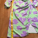 Vibrant Green and Purple Floral Dress Size 6 Photo 7