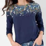 Joules NWT NEW  Navy Blue Long Sleeve Boatneck Daisy Shirt Photo 0
