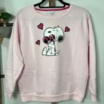 Vera Bradley  Snoopy Hearts Pink Sweatshirt Womens Size Medium Raglan Sleeve Photo 1