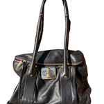B Makowsky B. Makowsky Black Leather Turn lock Shoulder Bag Photo 8