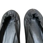 Tory Burch Reva Ballet Flats Women’s 6.5 Travel Black Leather Silver Medallion Photo 5