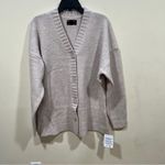 ASOS NWT  DESIGN longline waisted cardigan in premium wool in Marshmallow L Photo 3