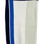 PH5 Colorblock Knit Pencil Skirt Blue Cream Textured Stretch Pull Photo 0