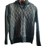 Tommy Hilfiger  Quilted Hooded Jacket Black Knit‎ Sleeve Womens Large L Photo 0