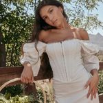 House Of CB  'Matilda' White Puff Sleeve Corset Dress‎ NWOT Size S Photo 1