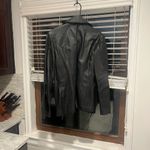 Nordstrom Black leather jacket blazer Genuine leather / vintage Photo 3