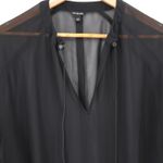 True Religion Black Sheer Top Womens Streetwear Urban Minimal Drawstring Size L Photo 4