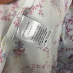 Hill House 100% Silk Nima Wrap Mini Dress Small Blue Floral Cabernet Trellis Photo 6