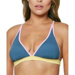 Jessica Simpson Women's Chop & Change X Back Full Support Triangle Bikini Top L Photo 3