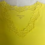 Coldwater Creek Yellow Lace Trim Tank Top Photo 1