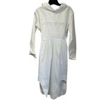 STAUD Clea White Collared Midi Shirt Dress Minimalist Chic Resort Wear Small Size 2 Photo 2