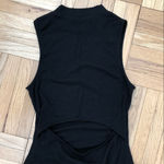 Material Girl Black ribbed bodysuit- high neck Photo 1