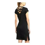 Athleta Crossback Sweatshirt Dress Size Small Black Short Sleeve Modal Women's Photo 1