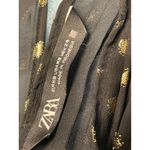 ZARA  Black Gold Polka Dot Pleated Halter Neck Mini Dress XS Photo 2