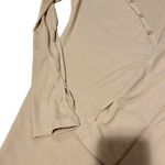 SheIn Tan Long Sleeve Ribbed  Dress With Buttons Photo 3