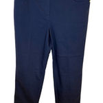 St. John Sport Navy Straight Leg Pants Size 10 – Gold Button Polished Classic Photo 0