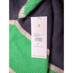 Spiritual Gangster New Womens XL Navy Green Stripe Cropped V-Neck Sweater Photo 4