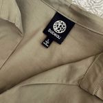 Bobeau Shift Midi Dress Olive Green Pullover Bell Sleeves Cotton Size L Photo 3