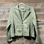 Anthropologie Dolan 100% linen babydoll sage green blazer size M Size M Photo 3