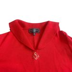 St. John Sport Red Pullover Sweater Anchor Embroidered Wool Size Medium Women's Photo 1