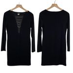 Frederick's of Hollywood Vintage 90s Y2k Mini Dress Stretchy Knit Chain Cutout M Photo 2