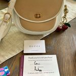 Gucci Elegant Tan and White Women's Bag Photo 1