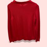 Charter Club Cute cherry red gold button owl hoot hoot cotton blend sweater Photo 4