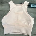 Bo + Tee Knockout Seamless Racerback Crop Top Sports Bra In Peach Size XS Pink Photo 3